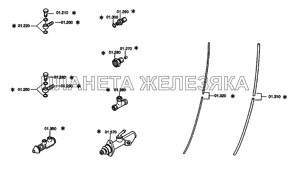 Присоединительные детали 061.95.40 ЛиАЗ-5256, 6212 (2006)